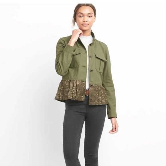 GAP Floral Hem Utility Jacket size SML - Picture 3 of 7